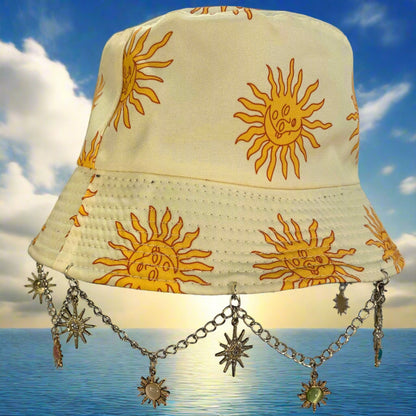 Sun Daze! Sun Charm and Chain Bucket Hat