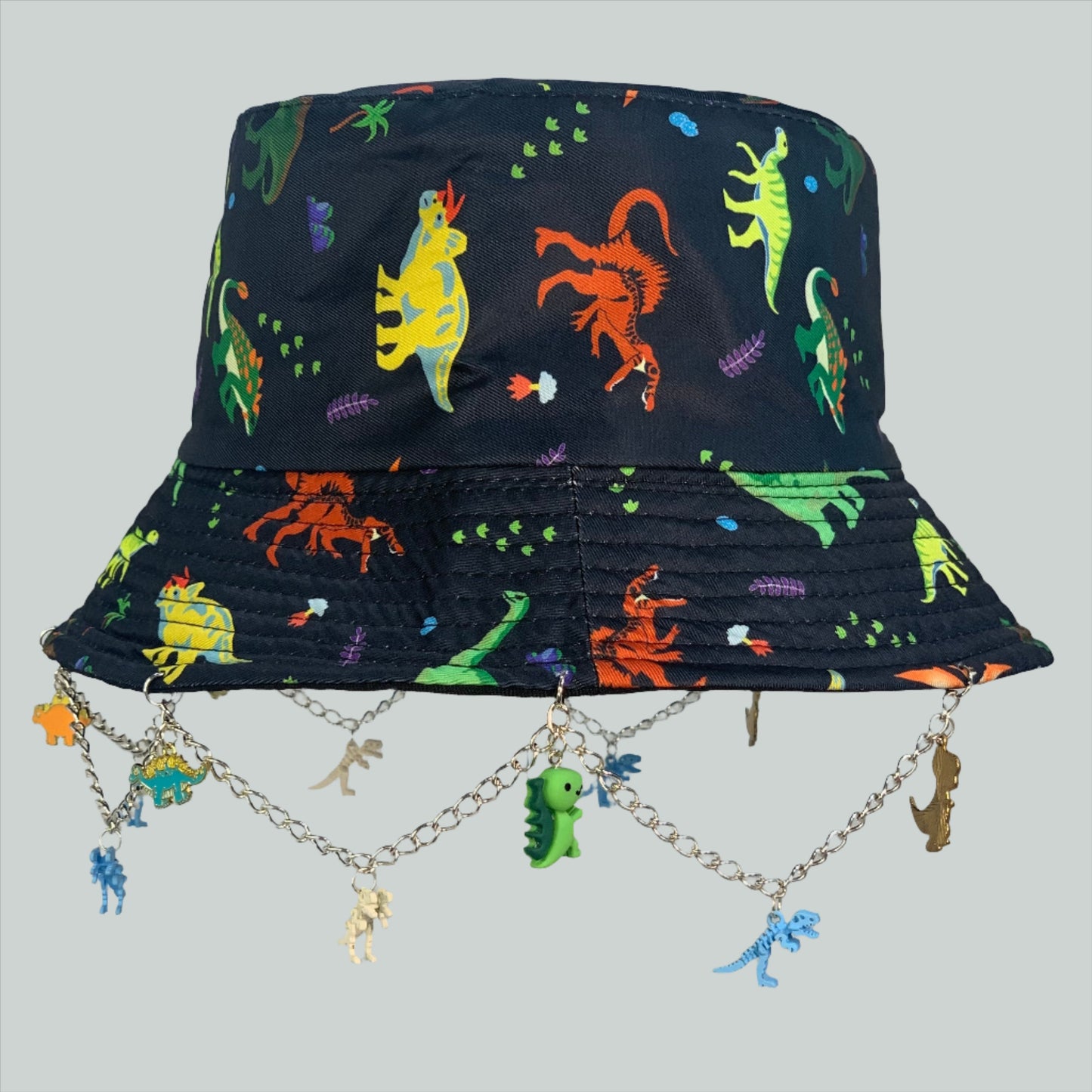 Saur Through The Past! Dinosaur Chain and Charm Bucket Hat