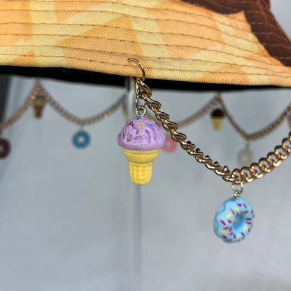 Doughnut Drip Too Hard! Doughnut and Ice Cream Chain and Charm Bucket Hat