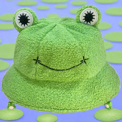 Are You Ribbit? Happy Frog Chain and Charm Bucket Hat