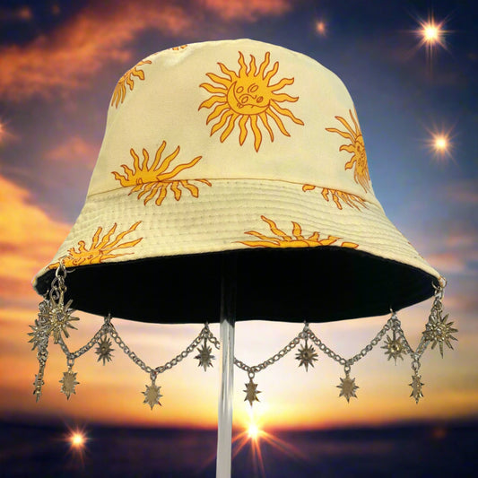 Sun Daze! Sun Charm and Chain Bucket Hat