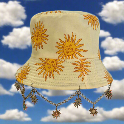 Sun Daze! Sun Charm and Chain Bucket Hat