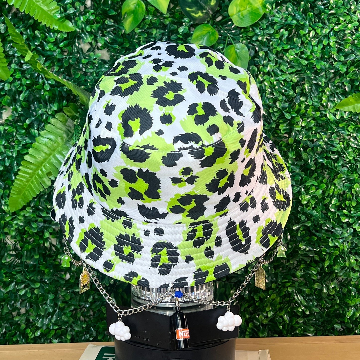 Wild Green Cat Bucket Hat