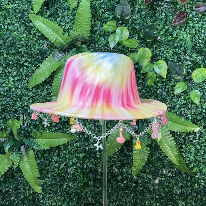 Tied, Dyed, and Faded Wide Brim Hat