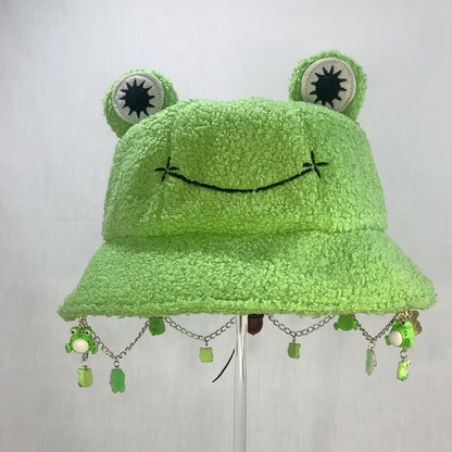 Are You Ribbit? Happy Frog Chain and Charm Bucket Hat