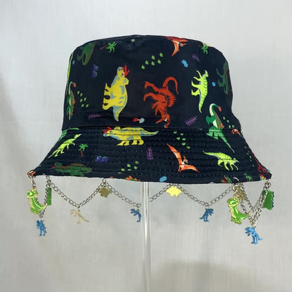 Saur Through The Past! Dinosaur Chain and Charm Bucket Hat