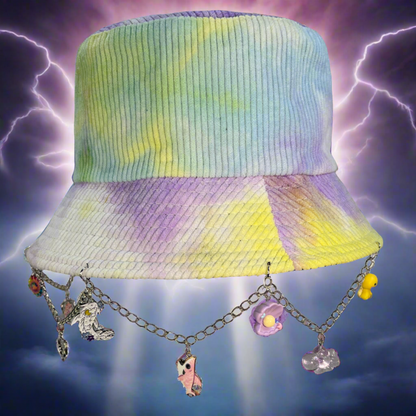 Surfing Corduroy Waves! Sea Life Chain and Charm Bucket Hat