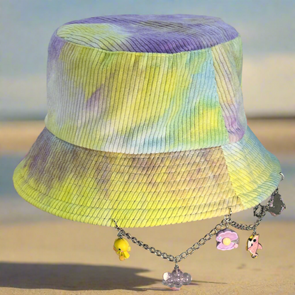 Surfing Corduroy Waves! Sea Life Chain and Charm Bucket Hat